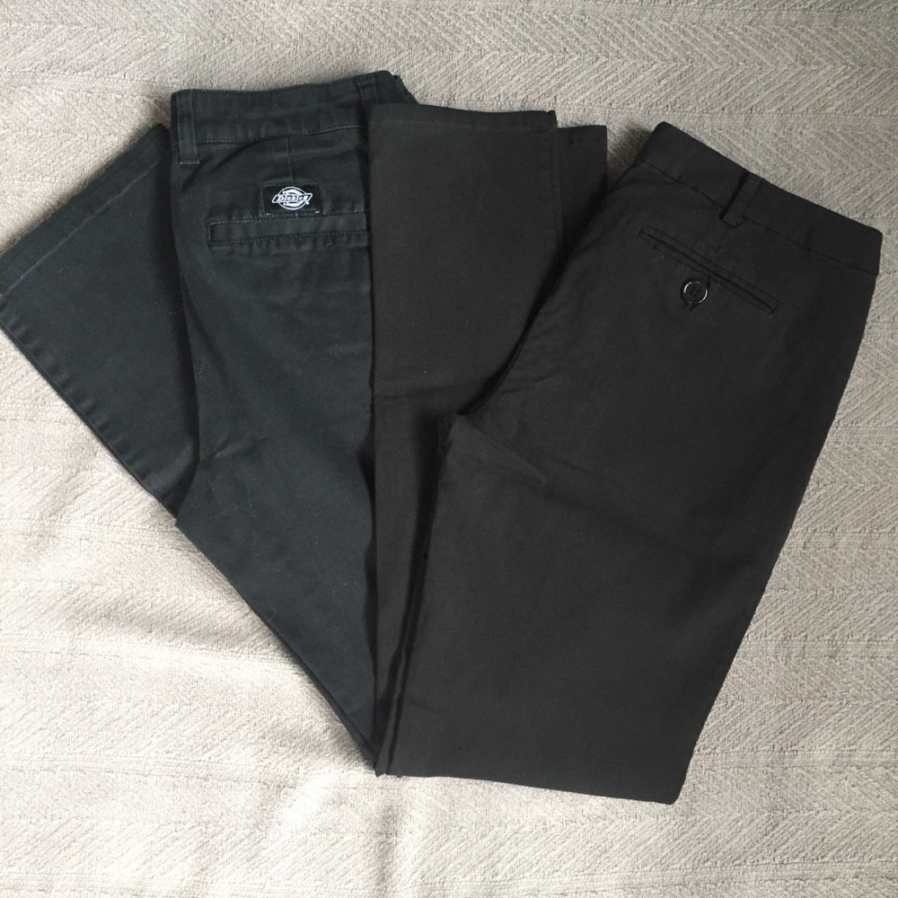 Two pairs of black pants